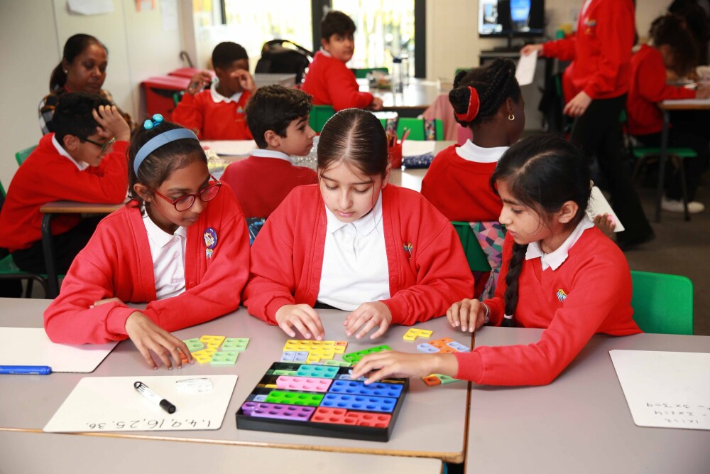 Pupils at Wembley Primary School